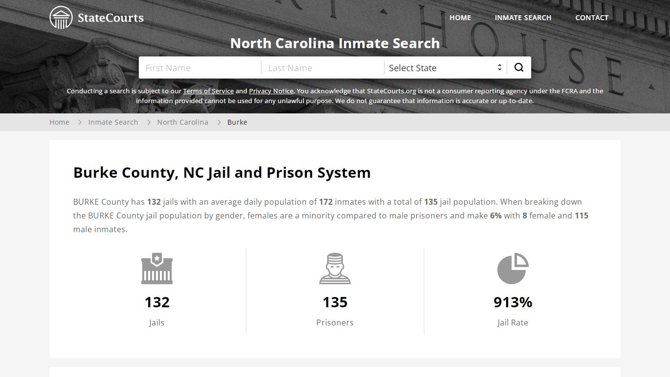 Burke County, NC Inmate Search - StateCourts