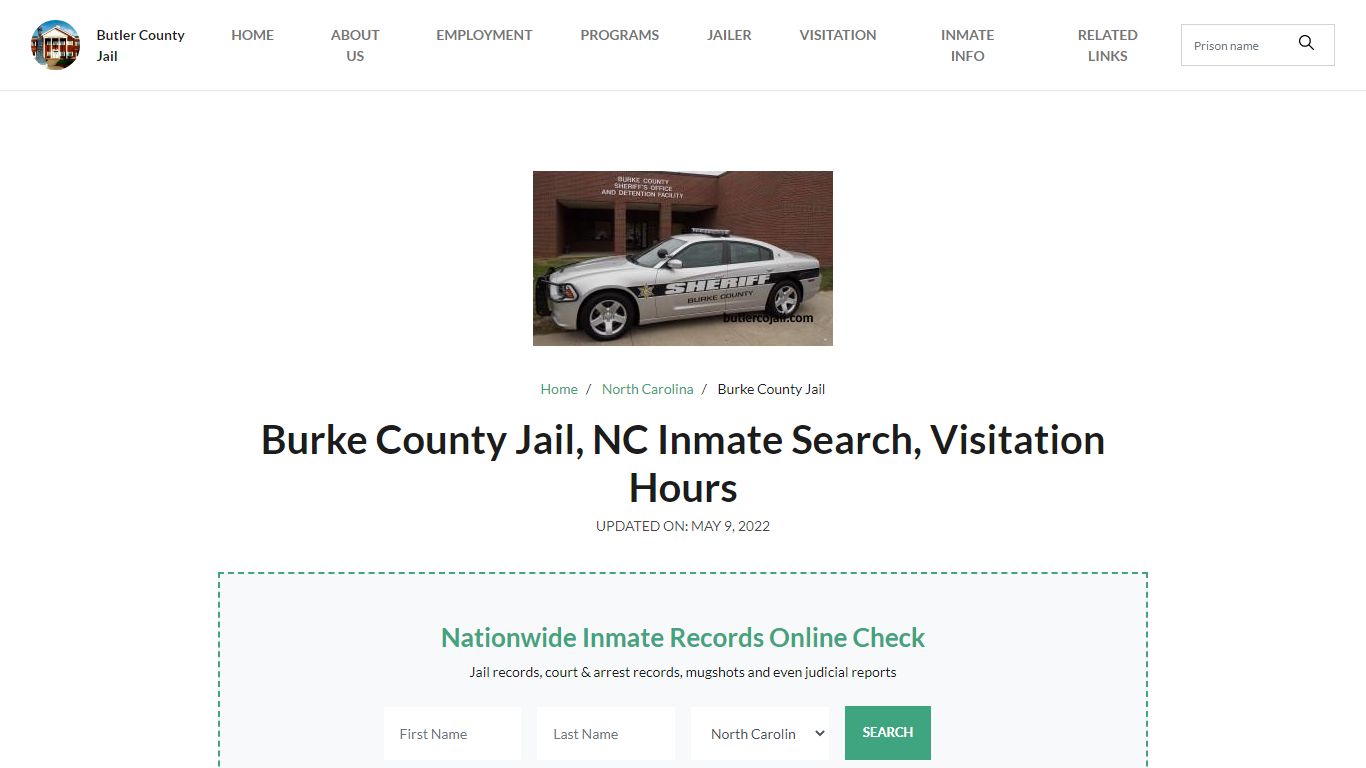 Burke County Jail, NC Inmate Search, Visitation Hours